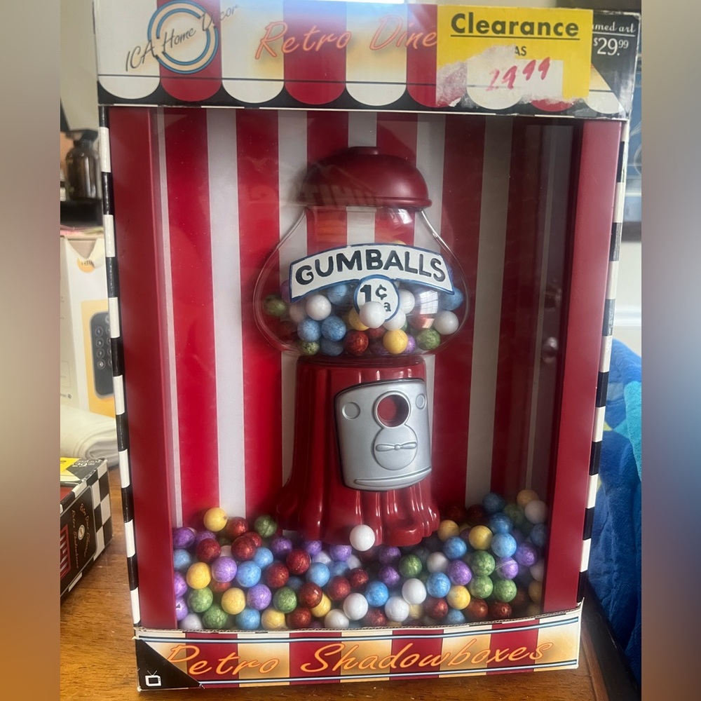 ICA Home Decor Retro Diner Classic Shadow box Jukebox Gumball Novelty wall Decor